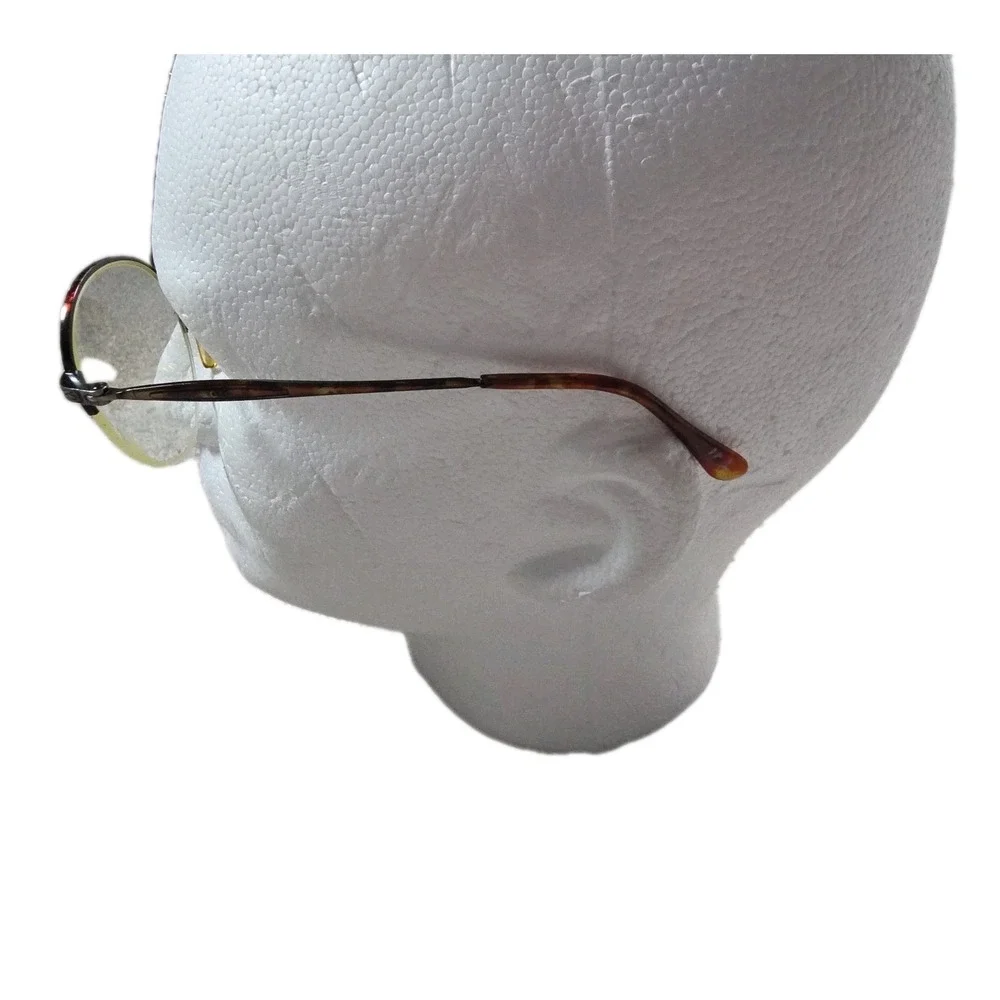 Vintage Geoffrey Beene 1096 Brown‎ Gray Metal Round Korea FRAMES ONLY